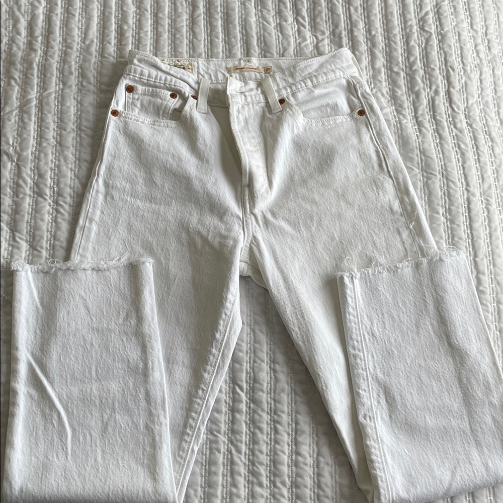 Levi's White Straight Leg Women's Jeans